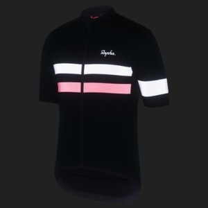 RAPHA.MEN'S BREVET JERSEY DARK NAVY/HIGH-VIS PINK/WHITE