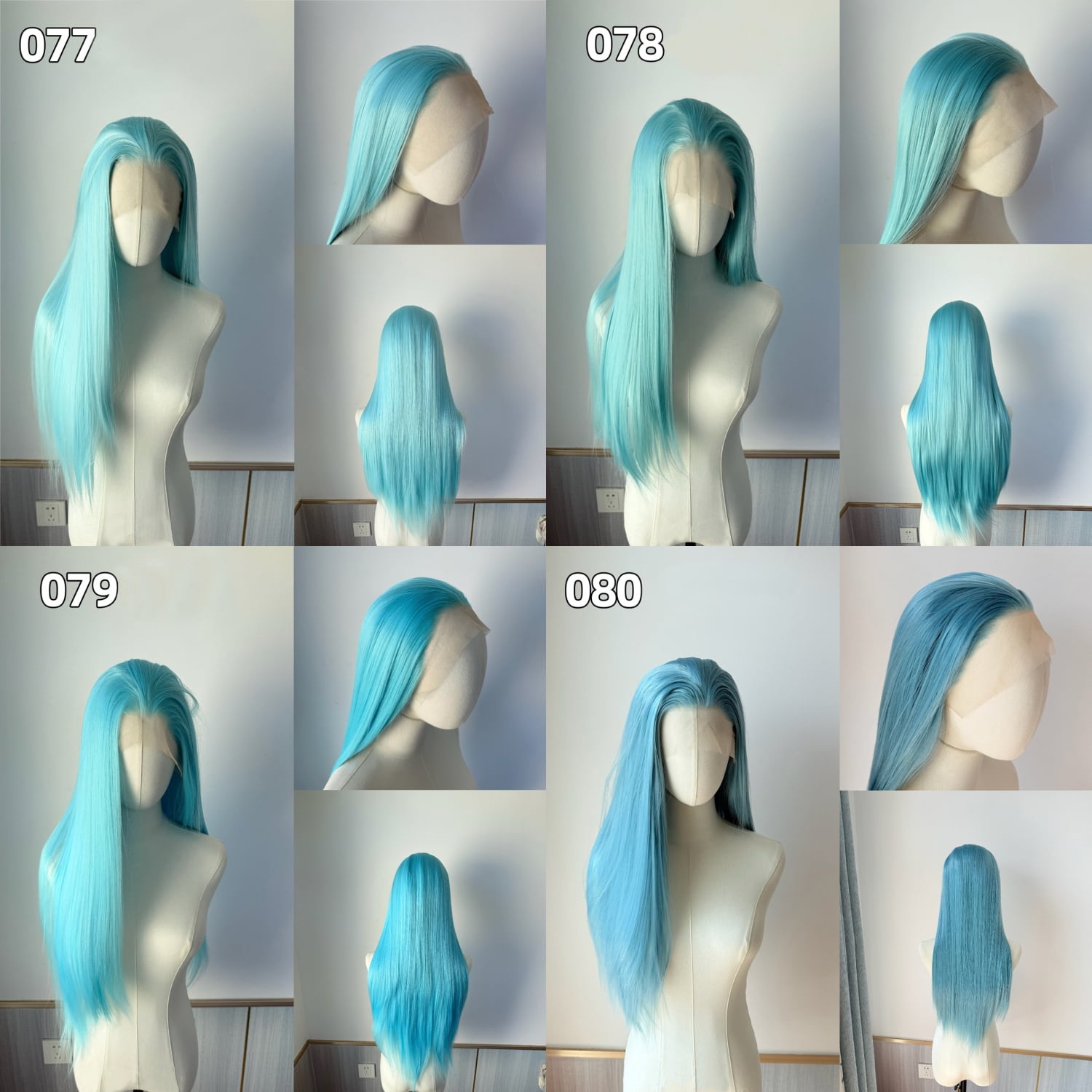 コスプレ耐熱ウィッグ 汎用カラー ブルー アクアブルー ネイビー 万能
