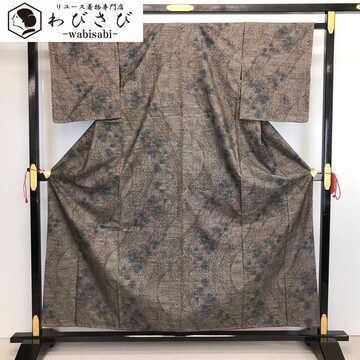 名古屋帯 簪 櫛 手鏡 刺繍柄 黒色 金糸 O-4174 | Pay ID 