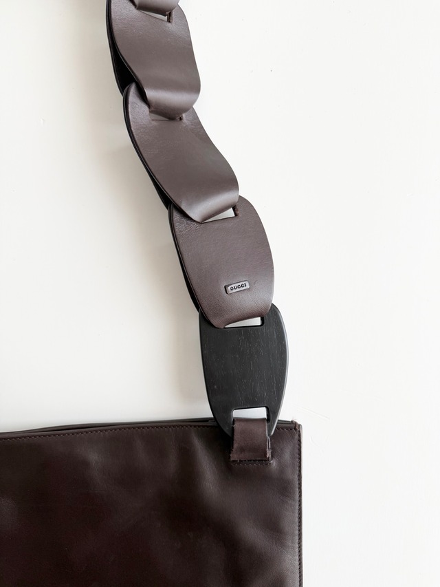 SS1997 GUCCI LEATHER SHOULDER BAG