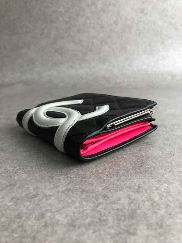 CHANEL シャネル カンボンライン 財布 ブラック ココマーク レザー 二つ折り vintage ヴィンテージ オールド bggtt6