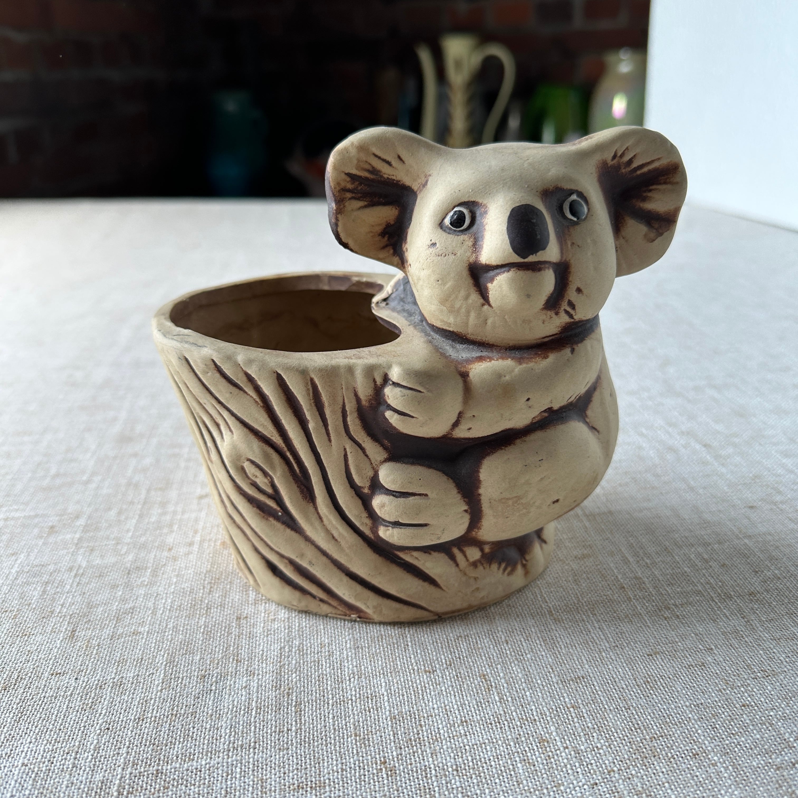 Vintage Koala Ceramic Planter / Australia Style