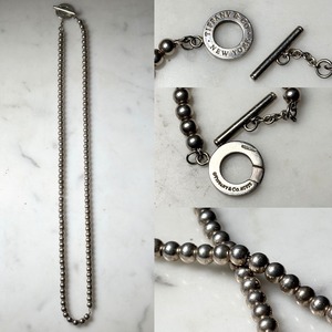TIFFANY silver ball chain necklace