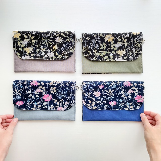 『 草花 』収納力抜群｜ポーチ＆バッグ｜3way｜ハンドバッグ｜ショルダーバッグ｜誕生日｜贈り物