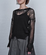 【直営限定ITEM】ローゲージダメージニット (GRAY) CQ-49013H