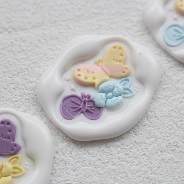★Wax Seal Stamp│Flower × butterfly【ヘッドのみ】