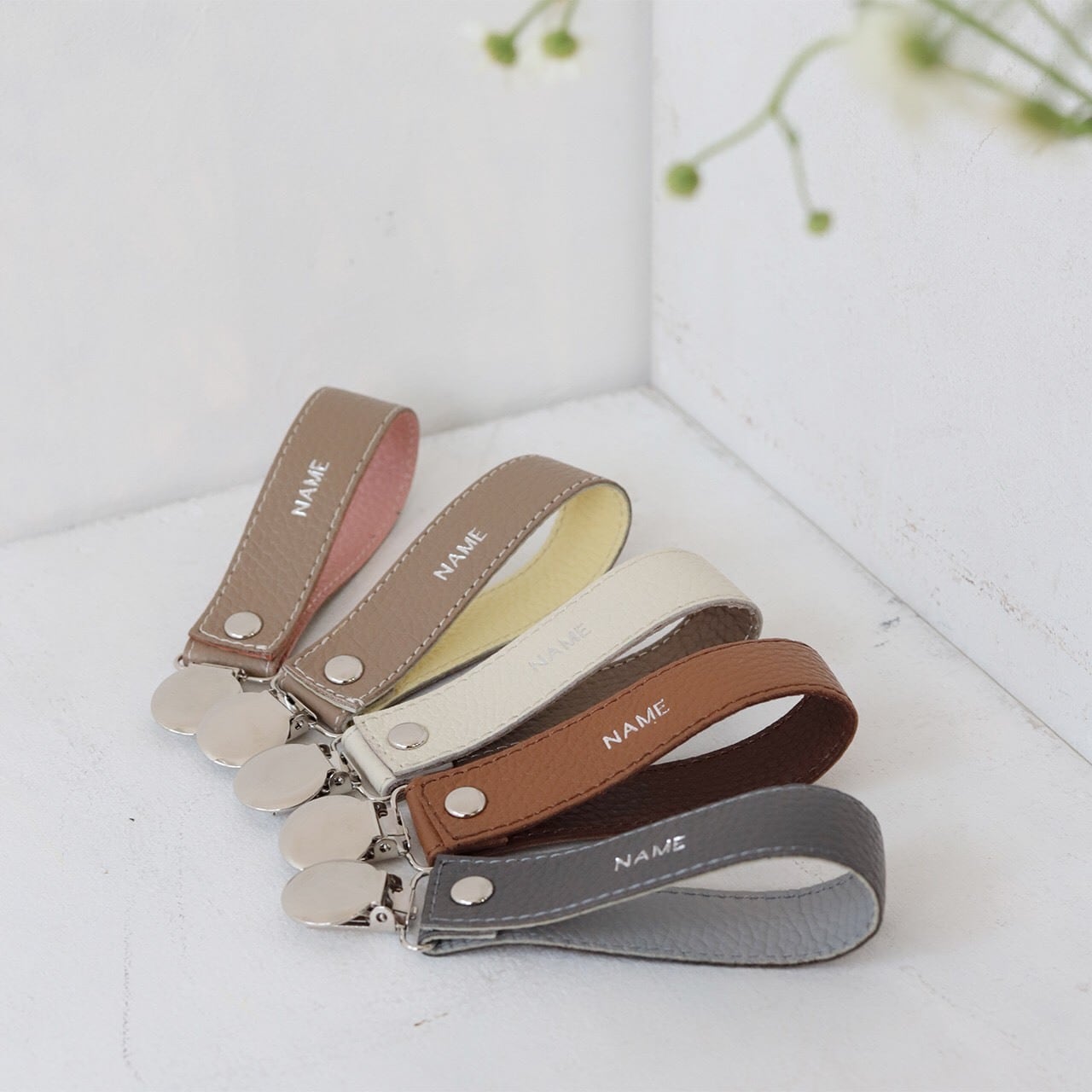 バイカラーレザー ブランケットクリップ【シルバー】 | 公式通販