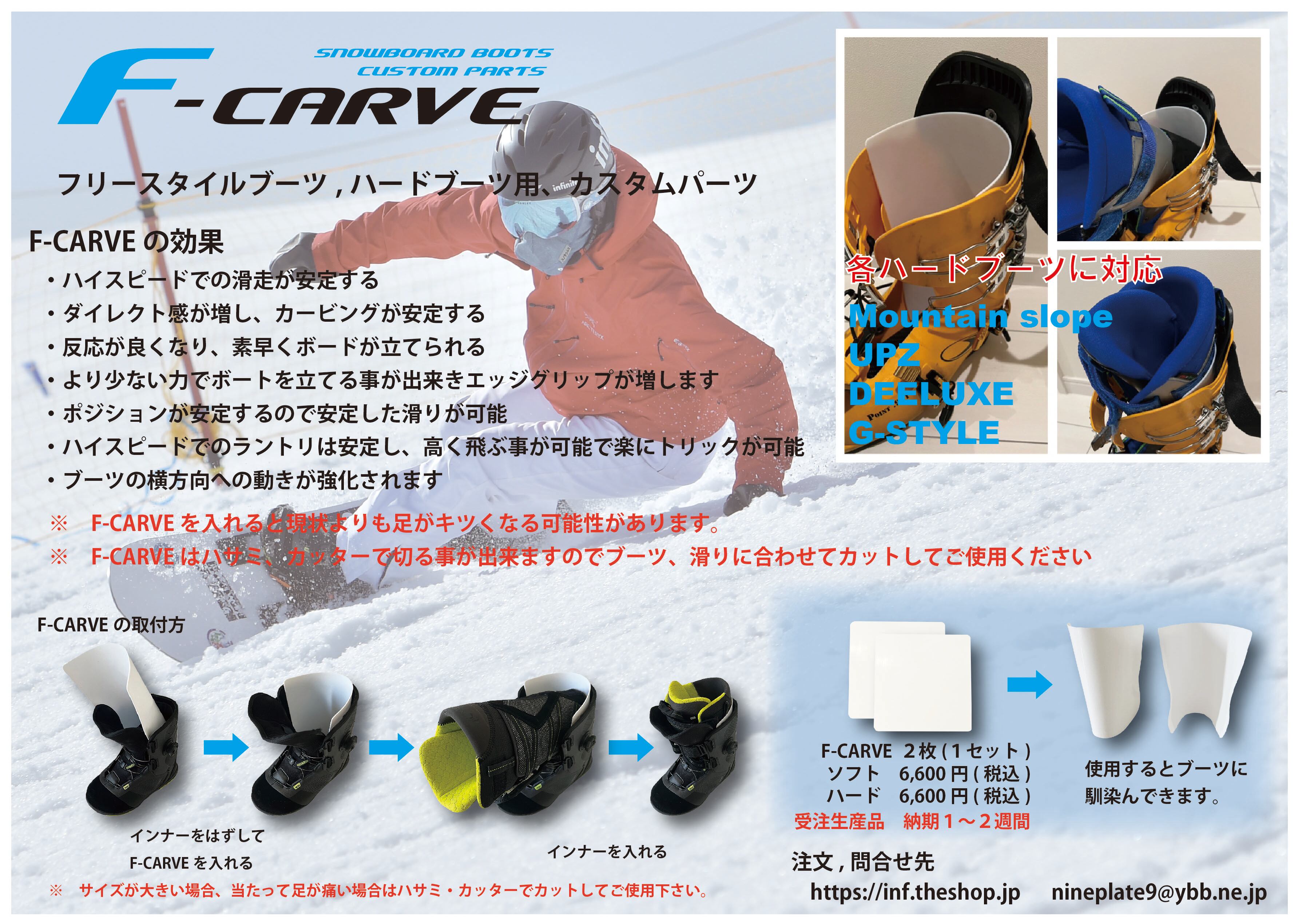 カービングプレート・F2・アルペン・フリースタイル 撫でれ 