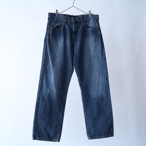 " Calvin Klein Jeans " wide & loose silhouette fade color denim pants