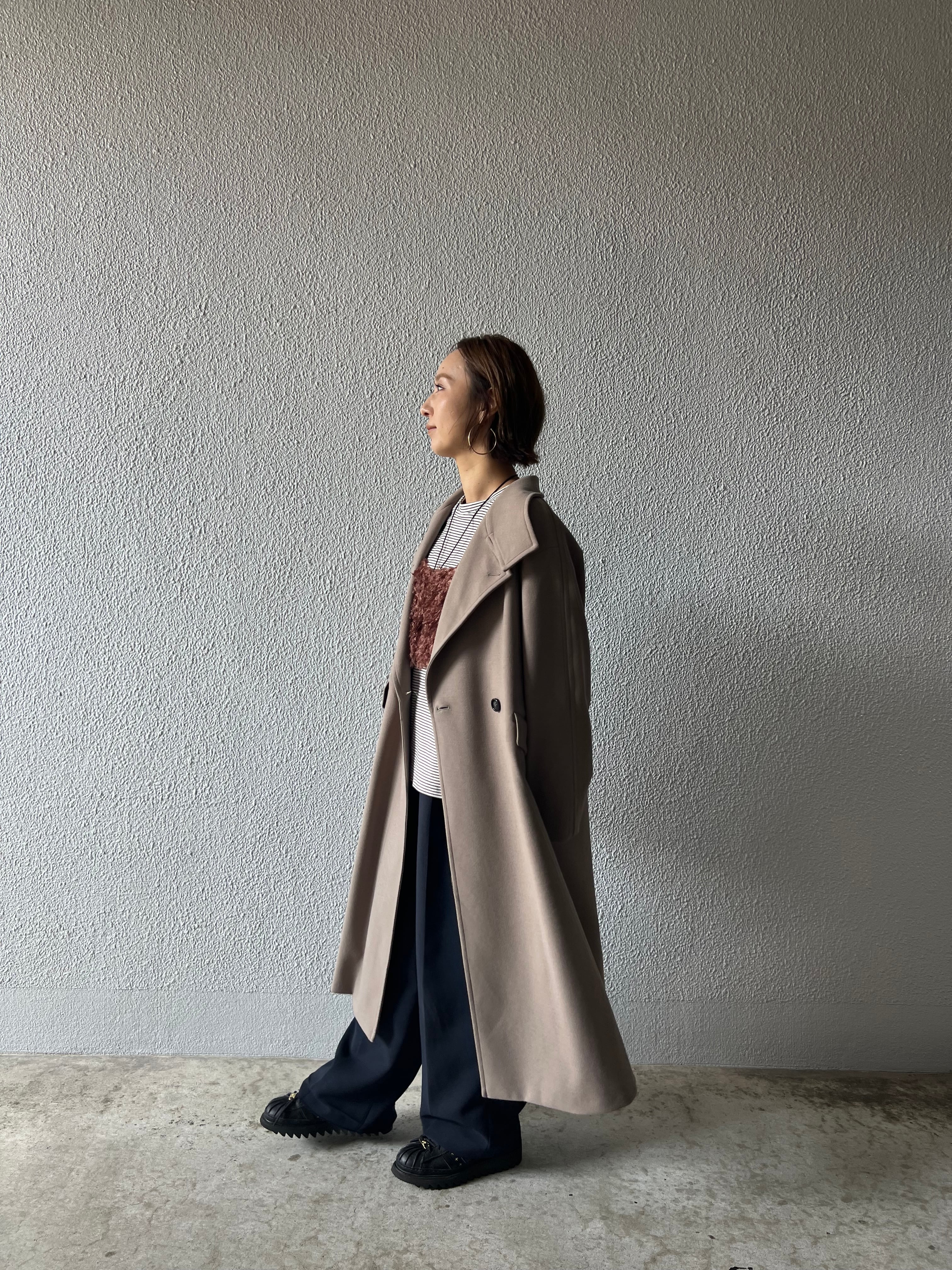 【cafune】ウールライク2wayコート　545415