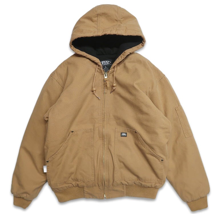 む*に様 USA古着 KEY ダック地 アクティブジャケット 茶 中綿キルティン USA古着 key ダック ワークジャケット アクティブジャケット