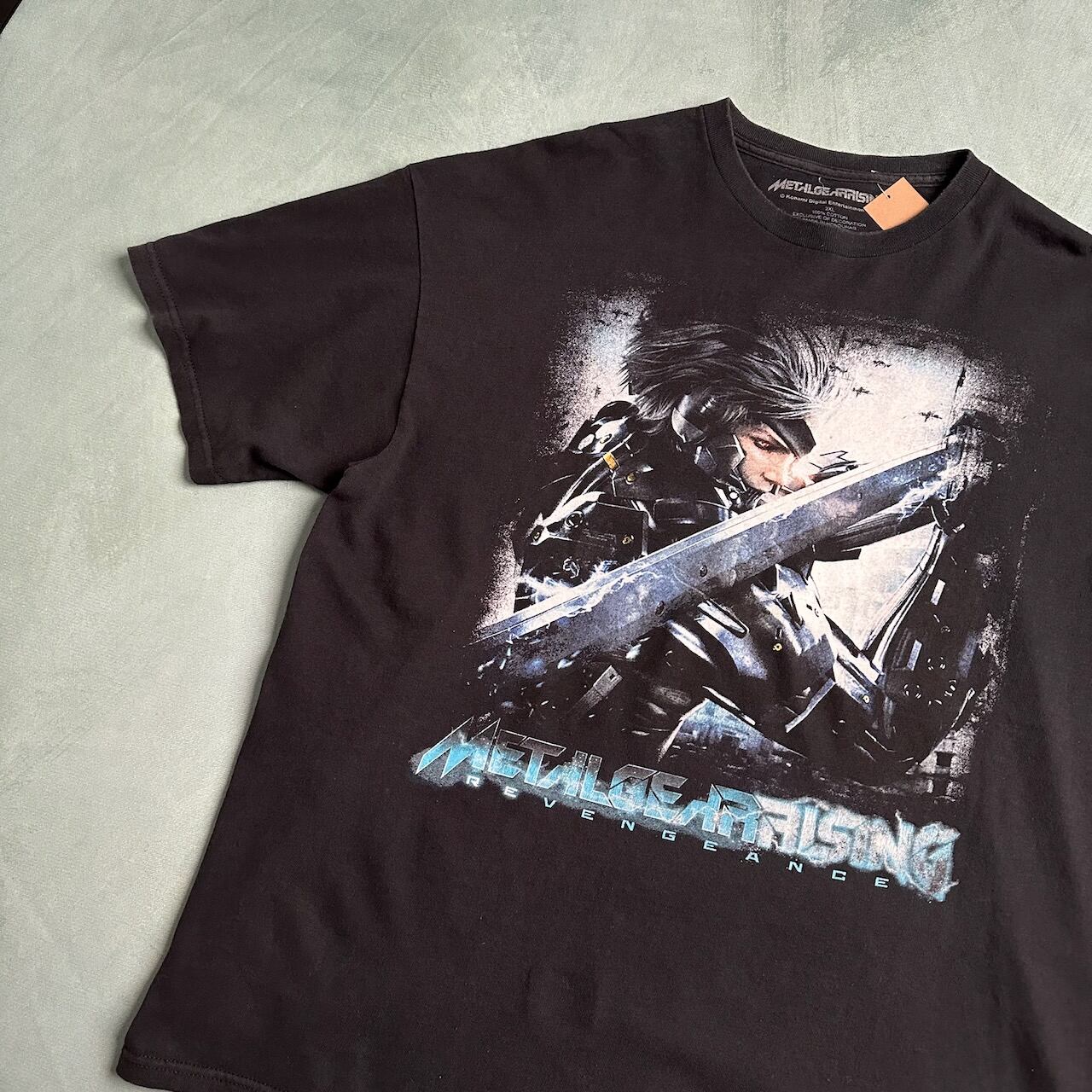 L GEAR RISING 雷電Tシャツ　ヴィンテージ90s ゲーム古着 メタルギアライジング ゲームTシャツ 黒 | RUFFY