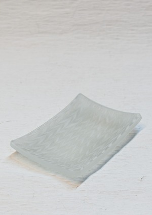 ヘリンボーン長方豆皿　薄灰色　d.Tam 中村作品　715_10