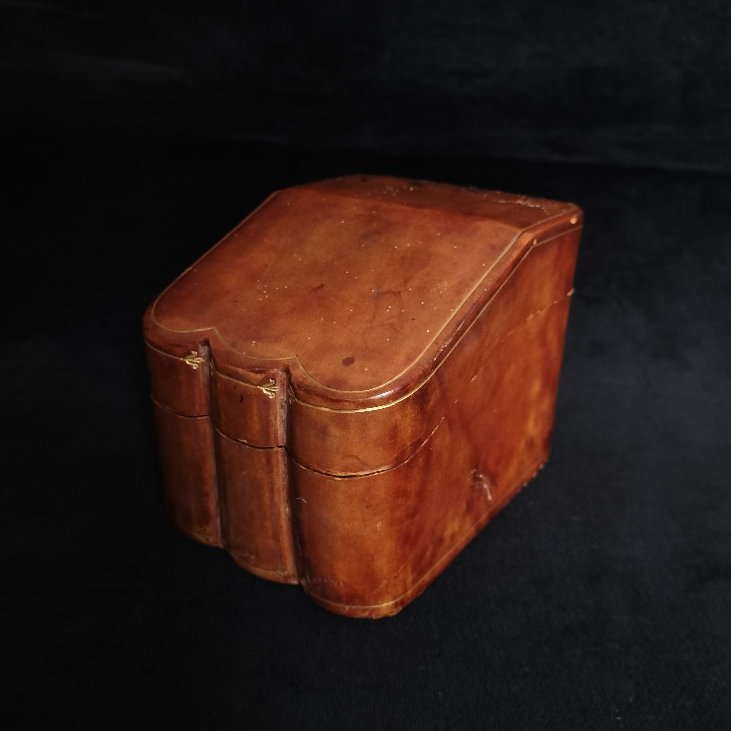 Vintage Italian Leather Cards Box