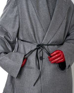 ssstein "WOOL FLANNEL OVERSIZED PEAK LAPEL JACKET〔GREY〕"