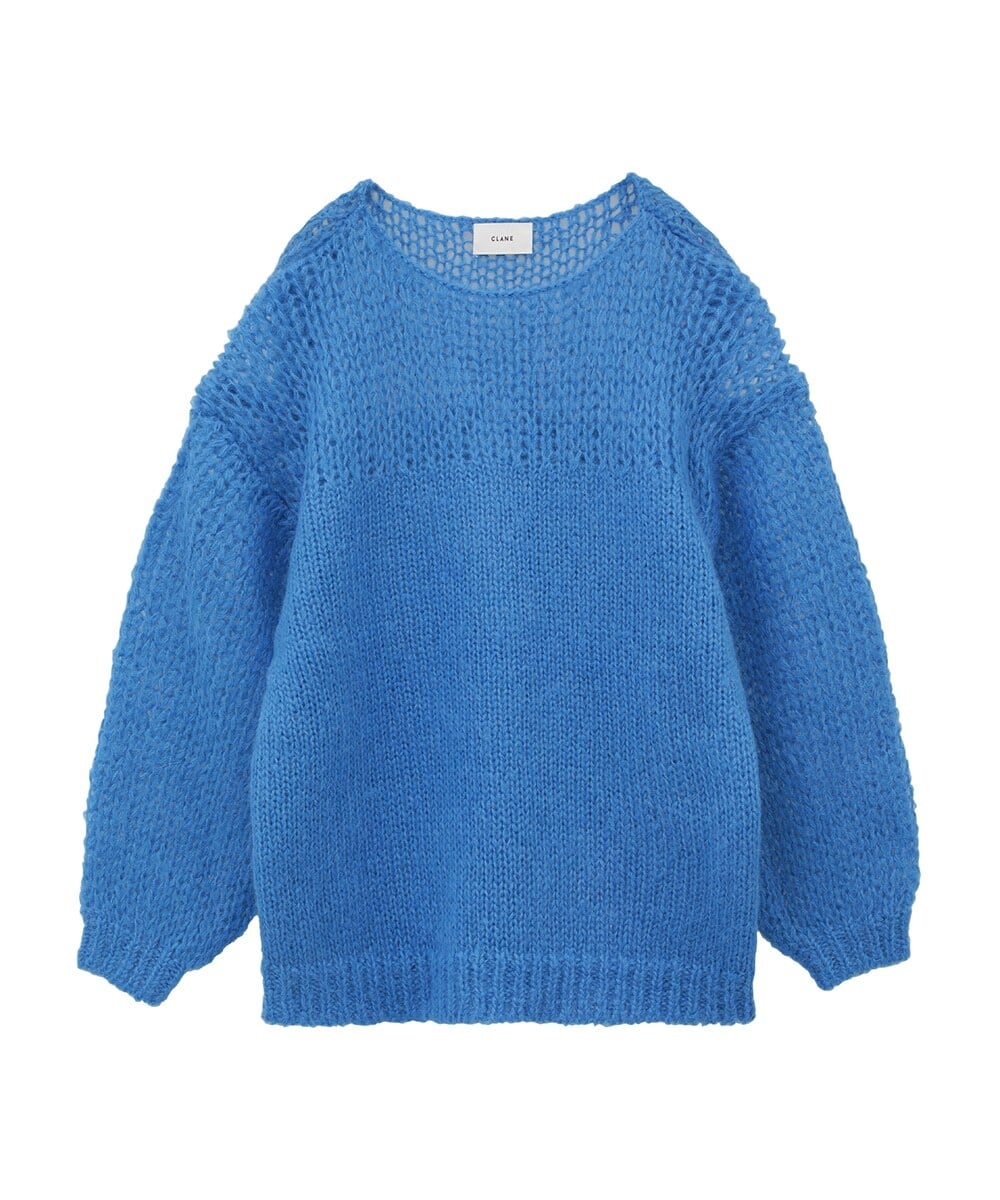 23AW】CLANE クラネ / HALF SHEER LOOSE MOHAIR KNIT TOPS | TRENT