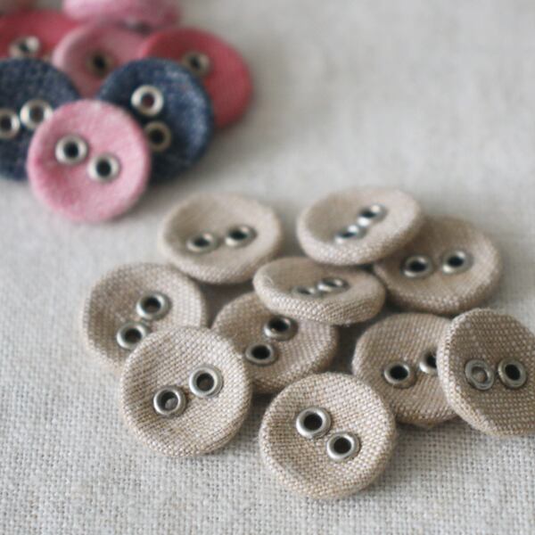 10個入り】anvai オリジナル 15mm 2つ穴 くるみ ハトメ付き