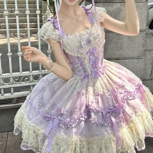 甘ロリ♡全2カラー　バックリボン付きロリィタJSK　wanpi119★