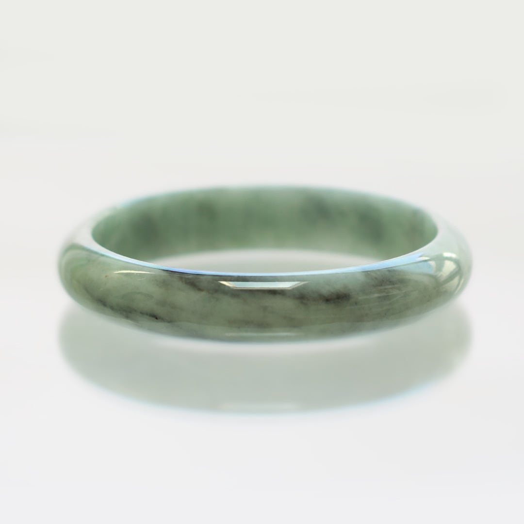【AKARU】翡翠バングル 内径 約58mm】 Marble Komaru 翡翠バングル A貨翡翠 jd_bg1441