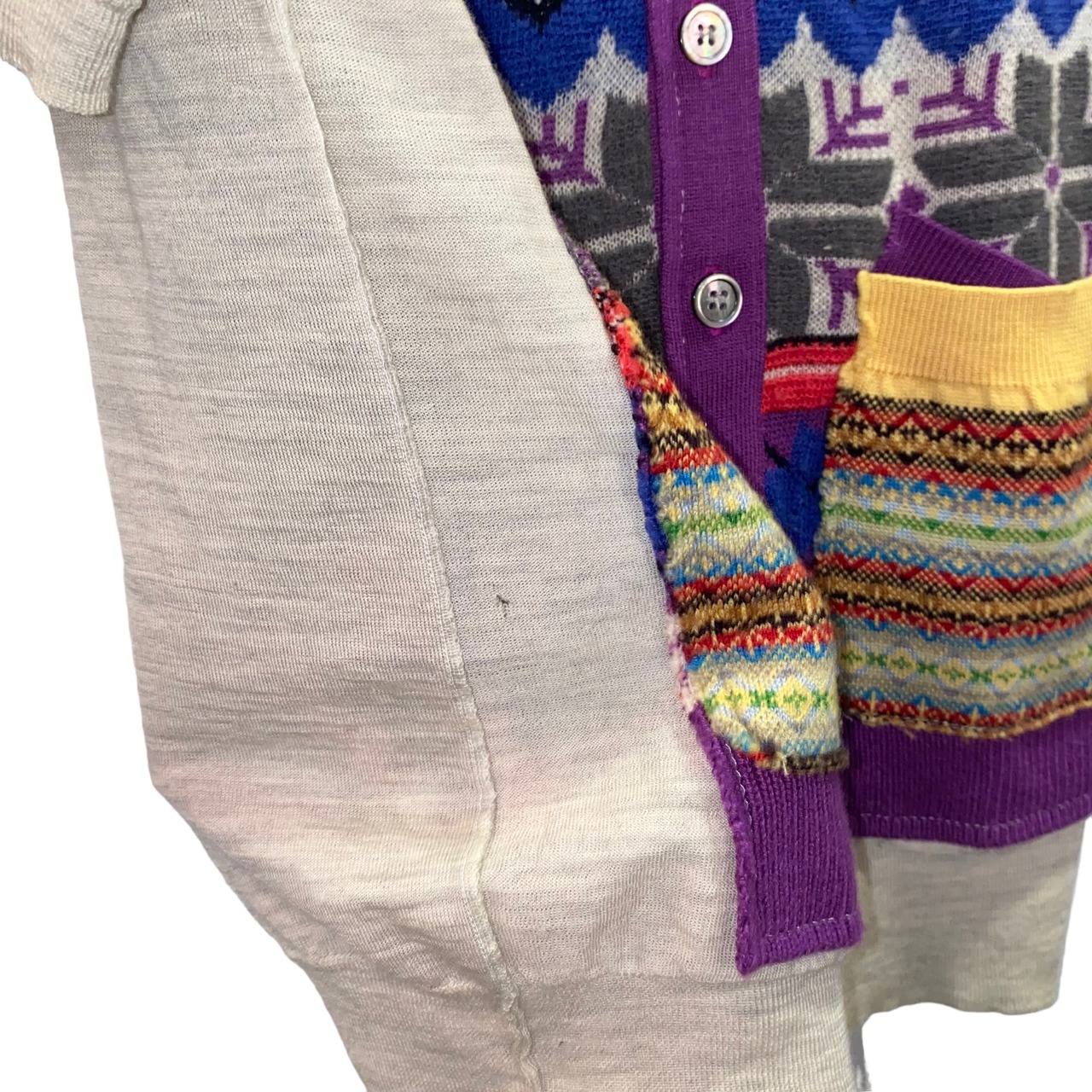 AD2009 COMME des GARCONS HOMME PLUS docking design summer knit “Random Collage”