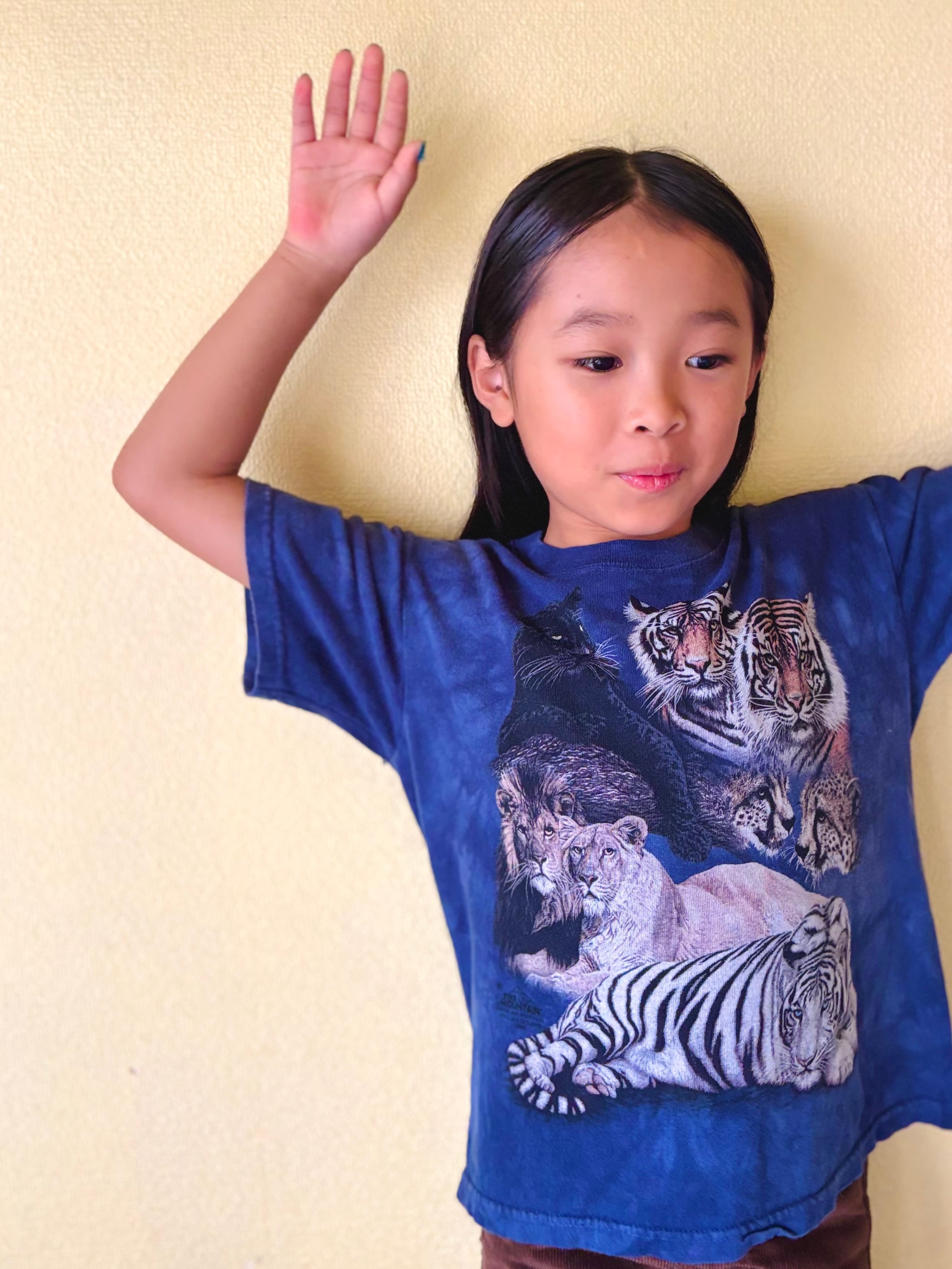 【KIDS vintage】 90's vintage animals THE MOUNTAIN T-sh. size:5-6y