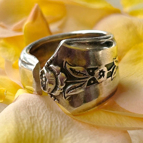 スプーンリング「薔薇」サイズ9