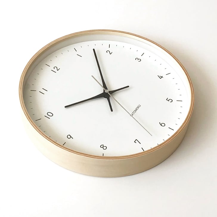 KATOMOKU plywood clock 12 ナチュラル km-80NA | 加藤木工株式会社