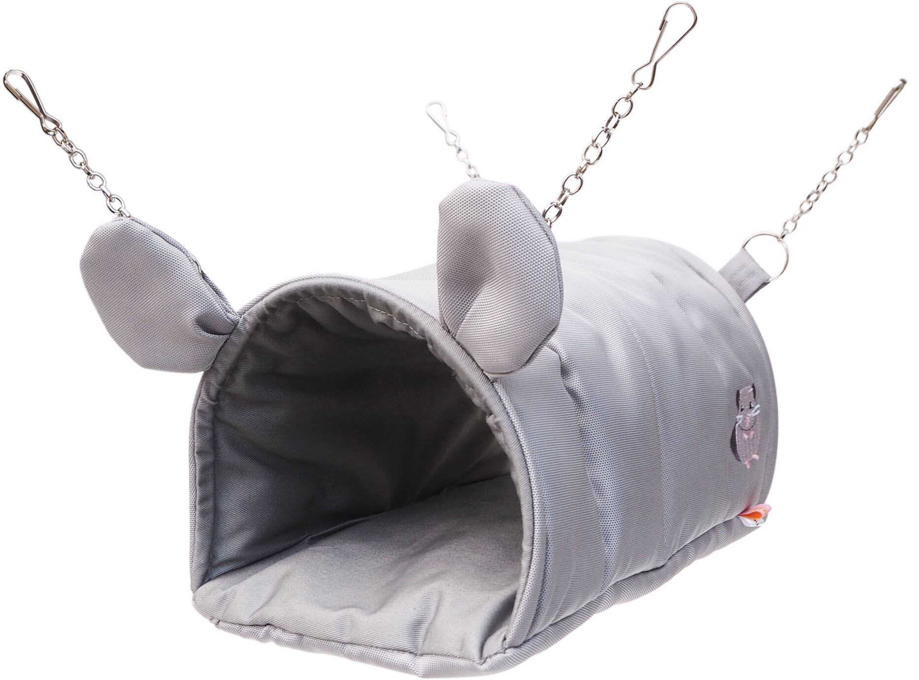 【小動物】 トンネルハンモック ブラック/グレー