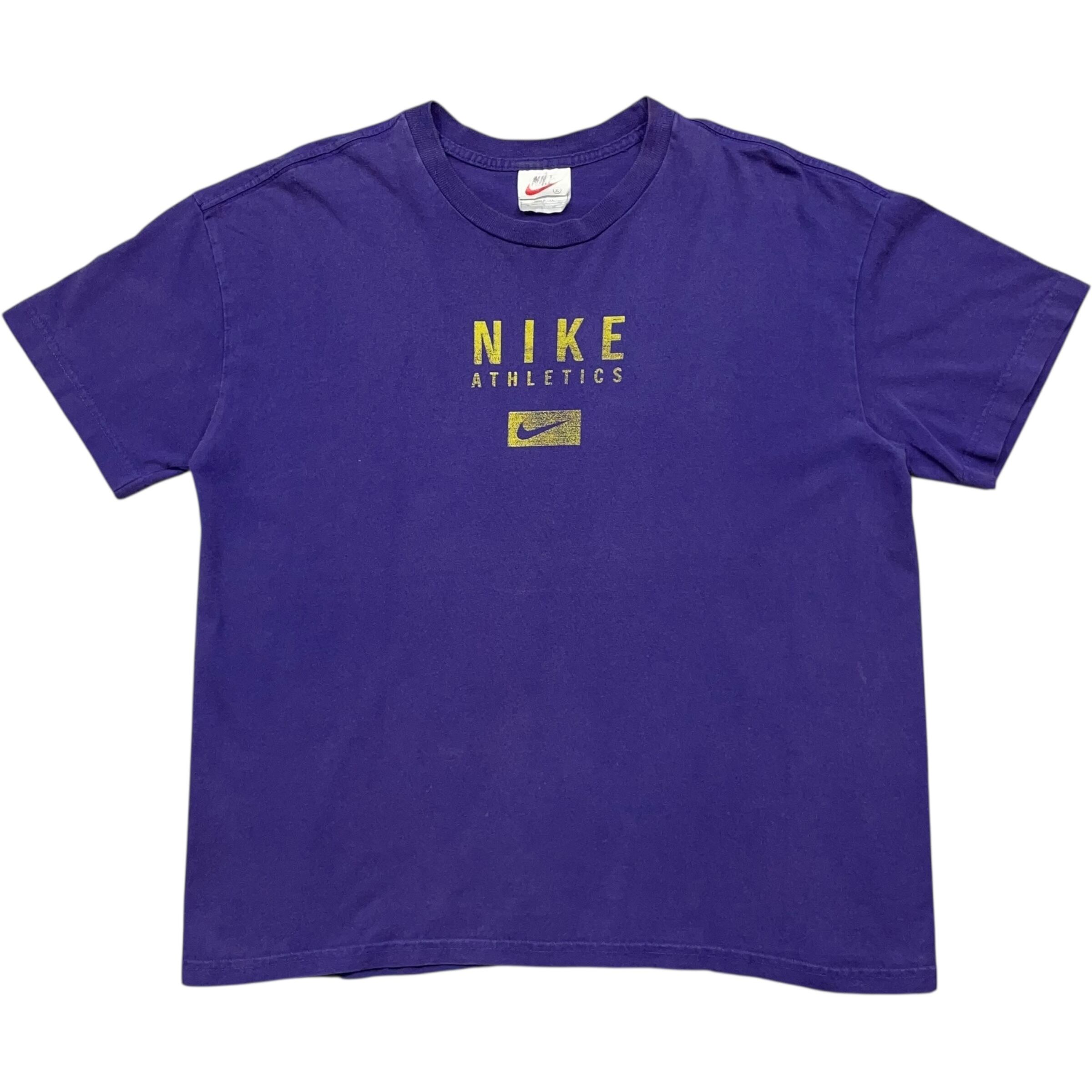 《XL》 NIKE ナイキ Tシャツ プリントロゴ パープル USA製 90年代 vintage no.8010