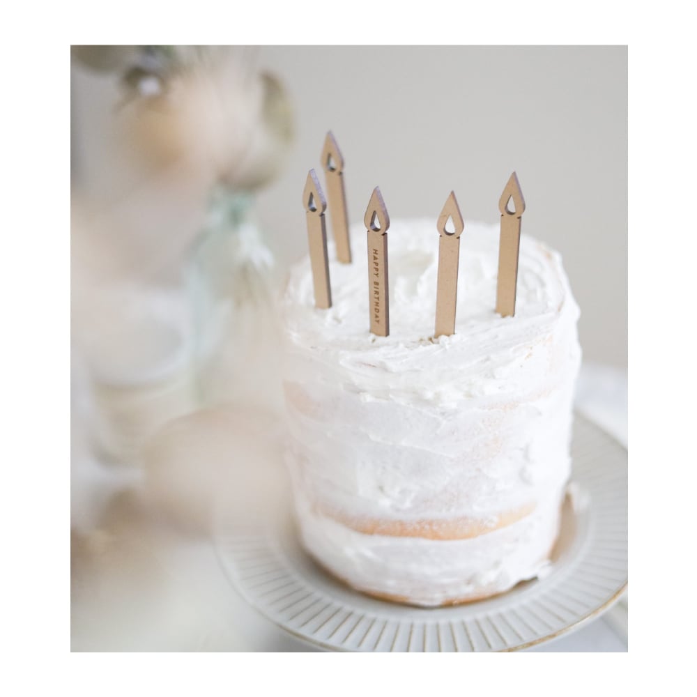 (No.31) メルヘンなbirthday cake セット ロウソク付き