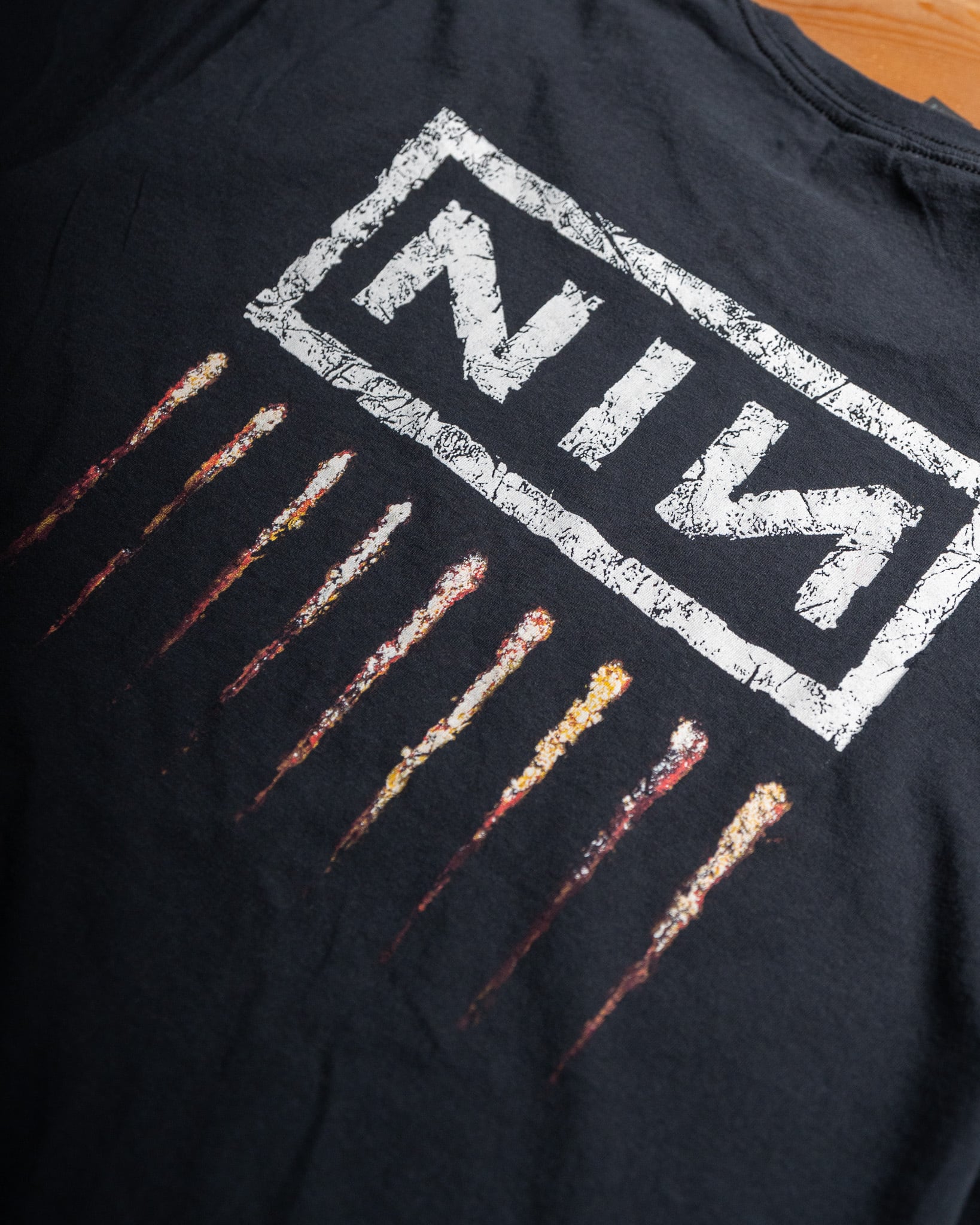 THRIFTY LOOK】NINE INCH NAILS TEE 新品 ユーズド加工 L XL ナイン