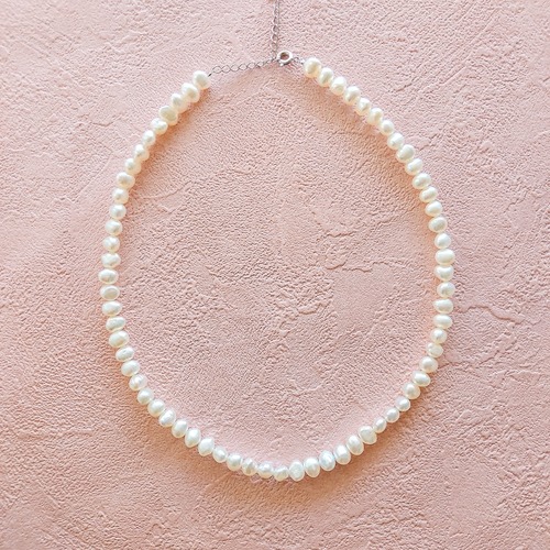 SV925 white baroque Pearls necklace (adjustable)