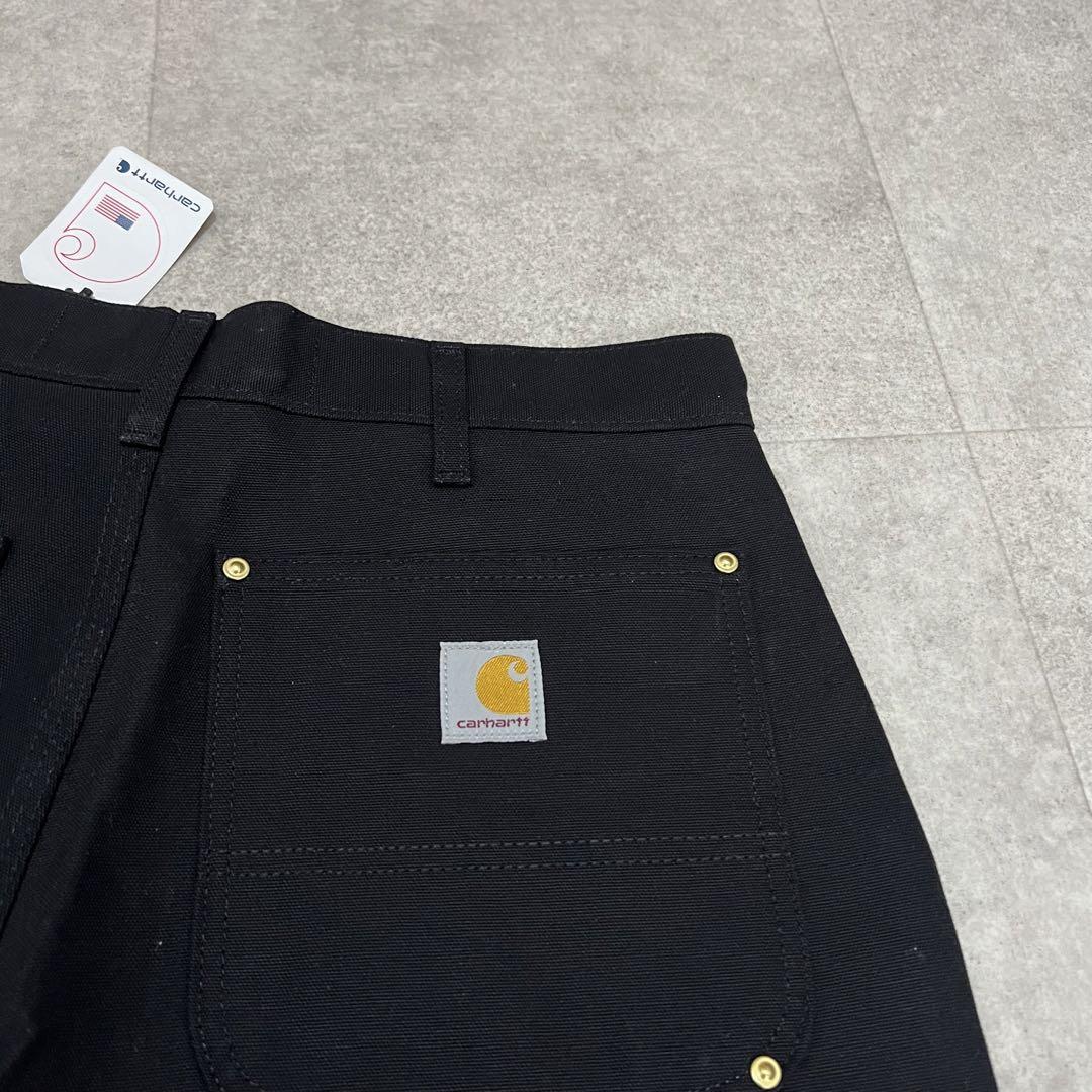 32×30 カーハート USA規格 未使用品 ダブルニー ブラック 黒 パンツ