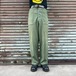 60s 米軍 実物 ヴィンテージ ベイカーパンツ OG107 W30 L33 W72cm ミリタリー パンツ コットンサテン カーゴパンツ ボタンフライ 50s