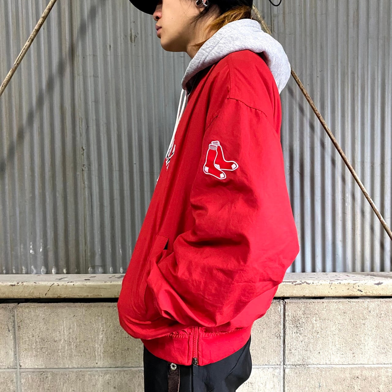 NIKE TEAM ナイキ MLB レッドソックス Vネック ウォームアッププル  