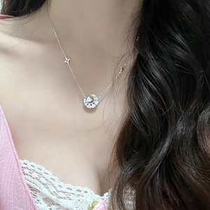 おしゃれ キラキラ ハート 月型 プレミアム ネックレス