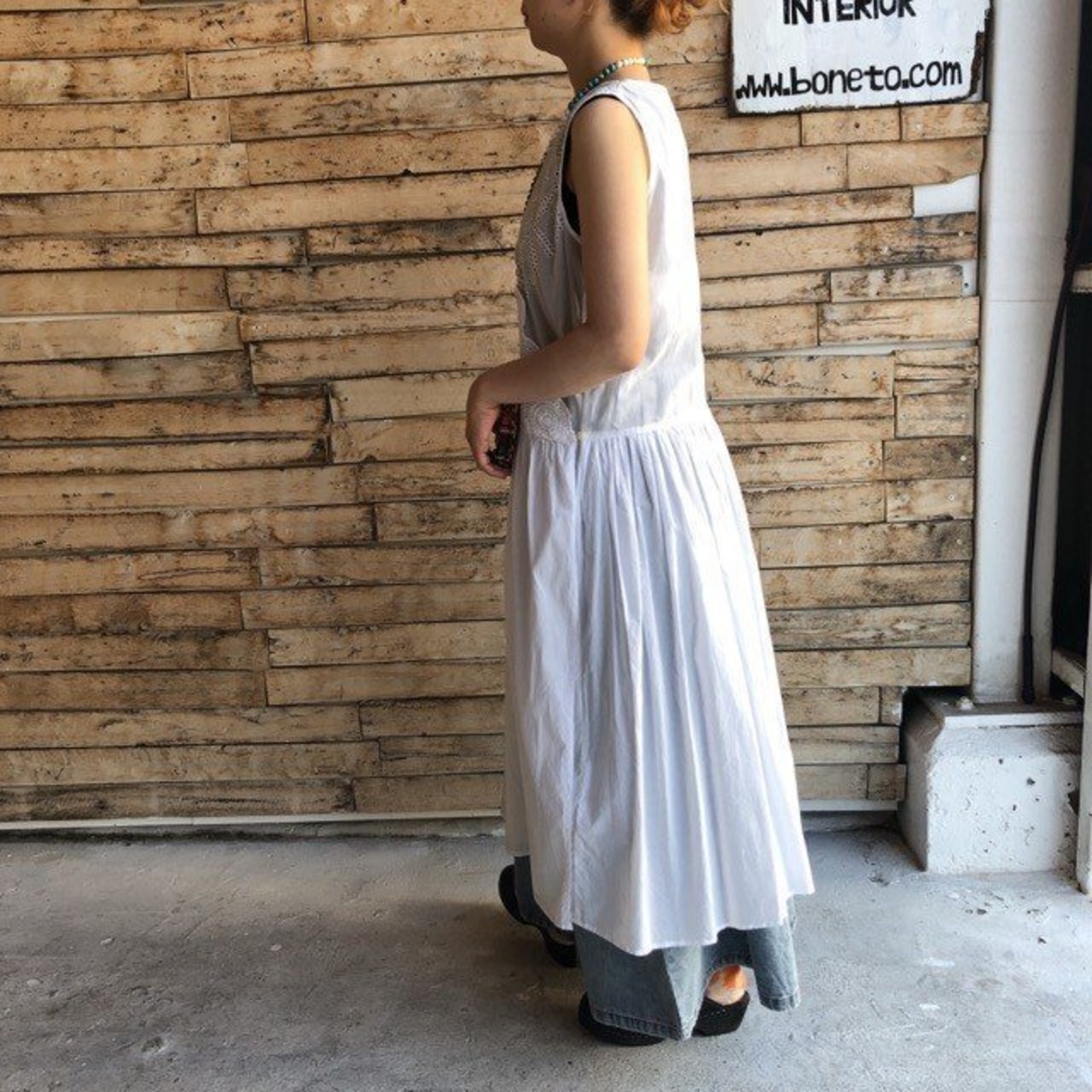 utilite　カットワークレースカシュクールドレス　ホワイト【SALE】