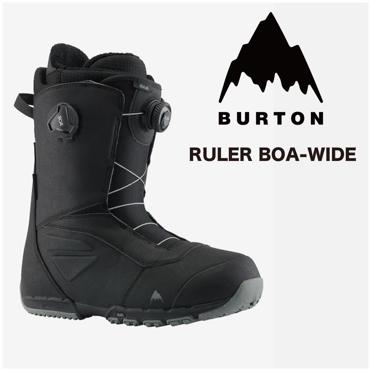 23-24年モデル BURTON .『 RULER BOA-WIDE 』. Black . バートン