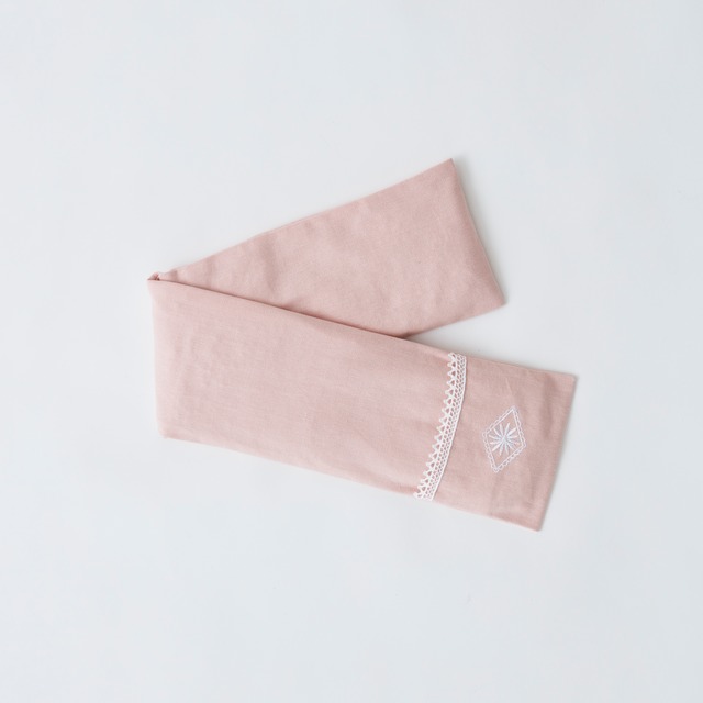 リネンハーブショルダーピロー〈レース／ピンク〉