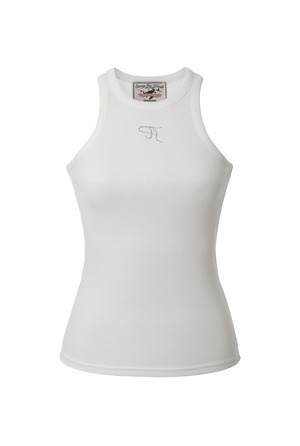 [threetimes] Jewel tank top long length white 正規品 韓国ブランド 韓国通販 韓国代行 韓国ファッション