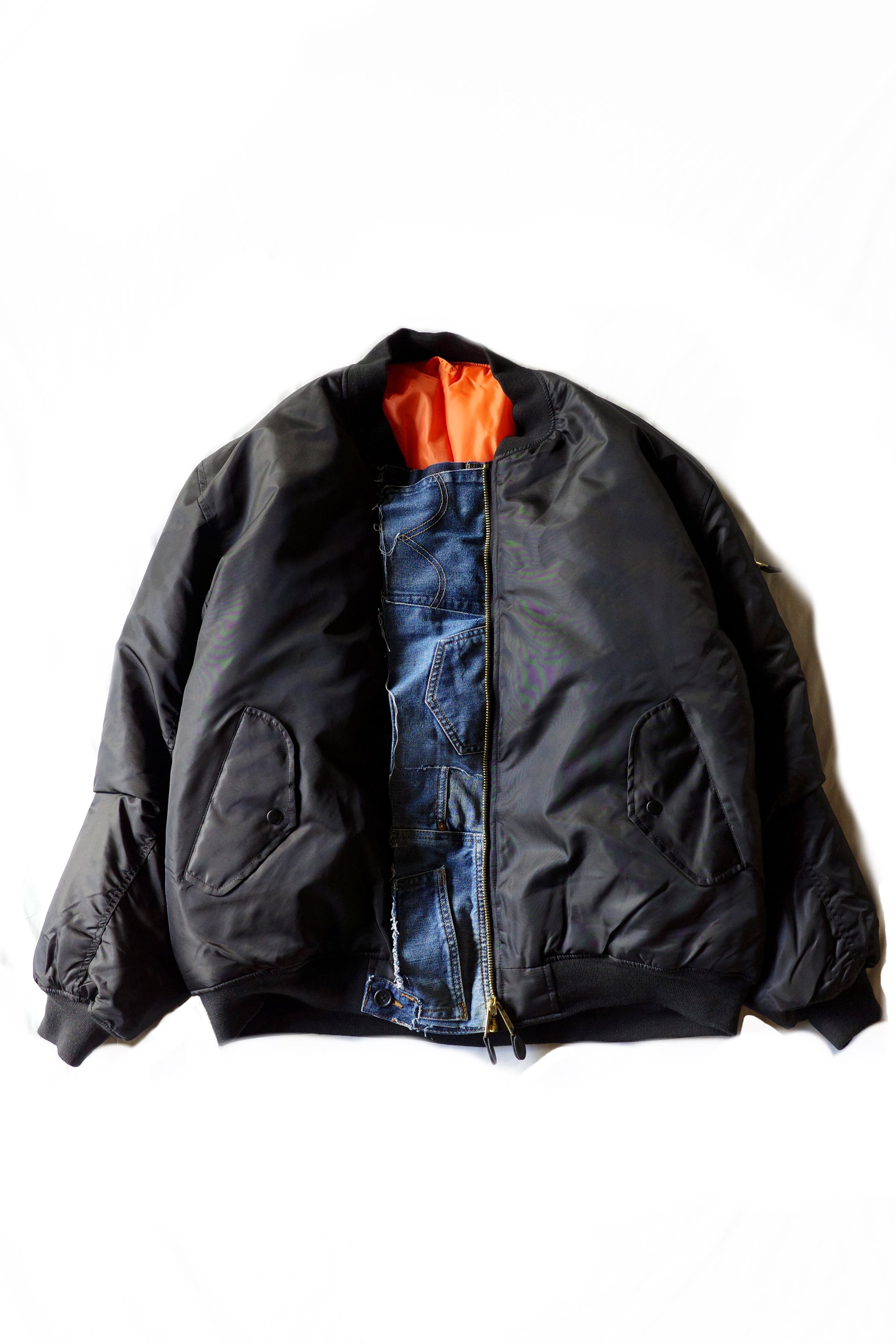 MARINA YEE【CUSTOMIZED BOMBER JACKET -Black-】