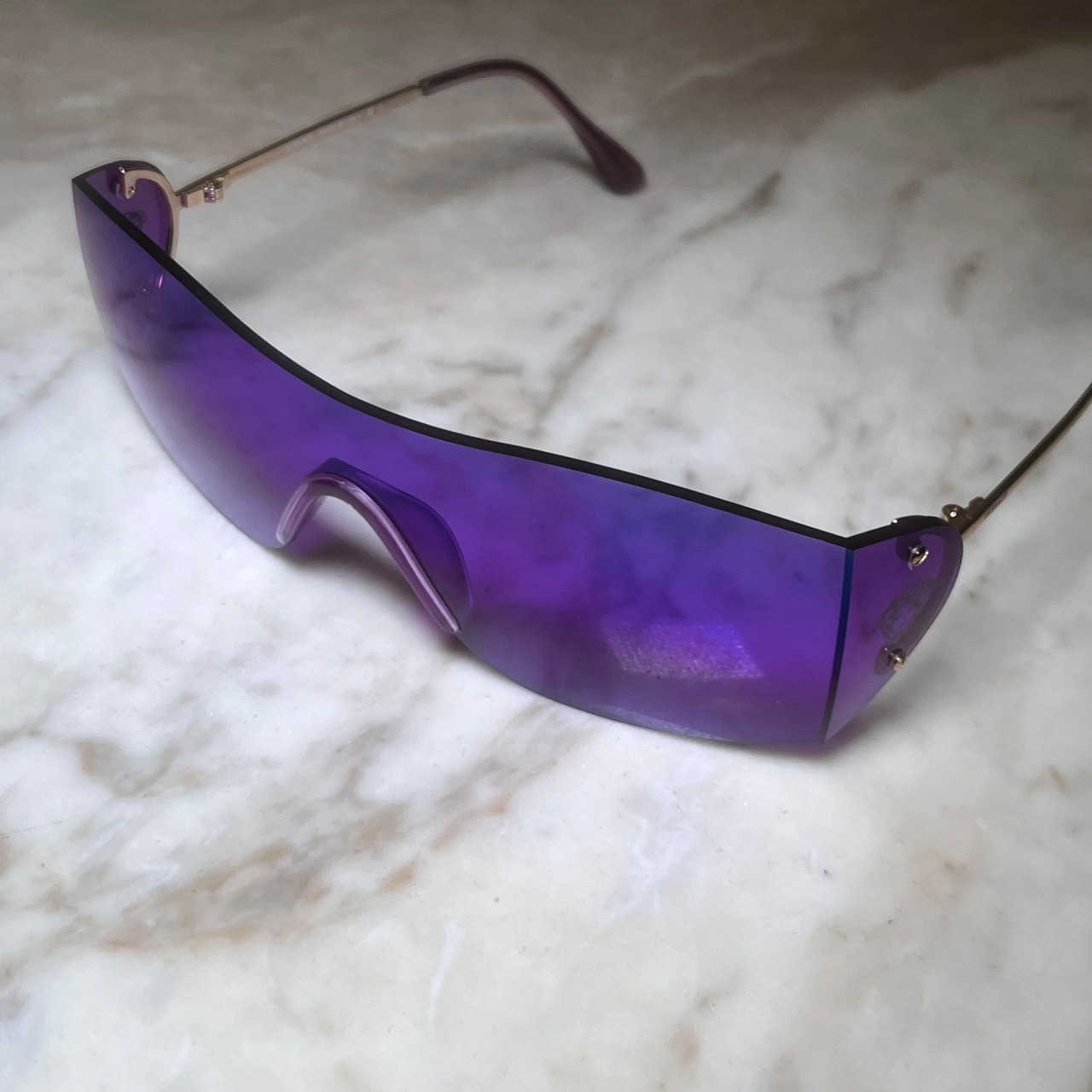VERSACE full shield purple sunglasses