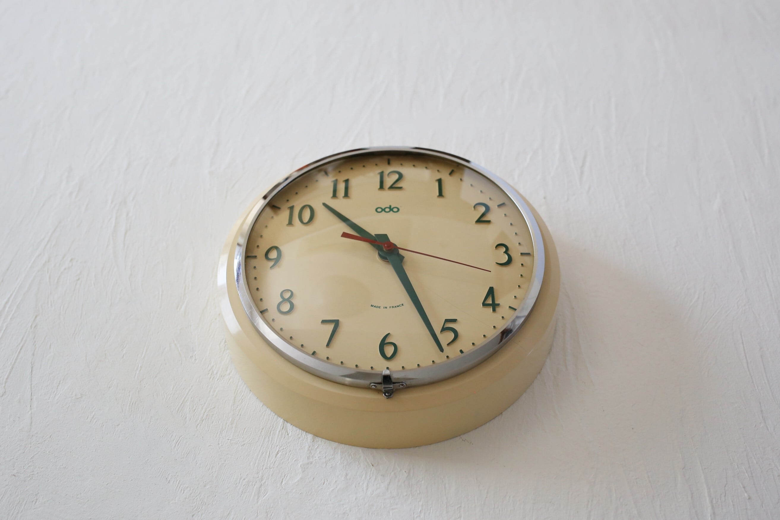 フランス アンティーク ヴィンテージ ODO社 壁掛け時計 (単2電池) N