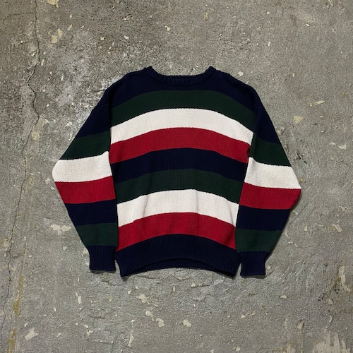 90s GAP mulch color border cotton knit【仙台店】
