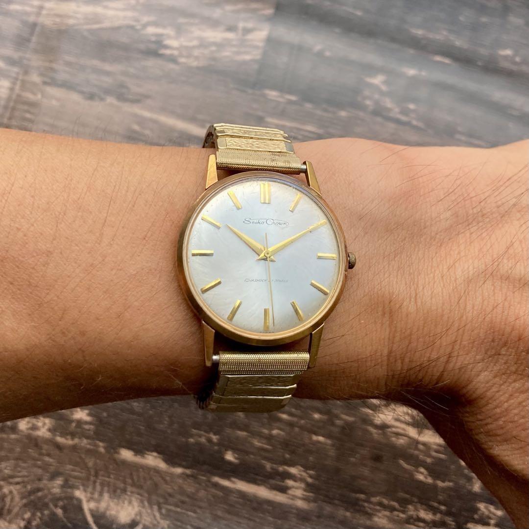 【動作品】セイコー クラウン アンティーク 腕時計 1960年 手巻き メンズ