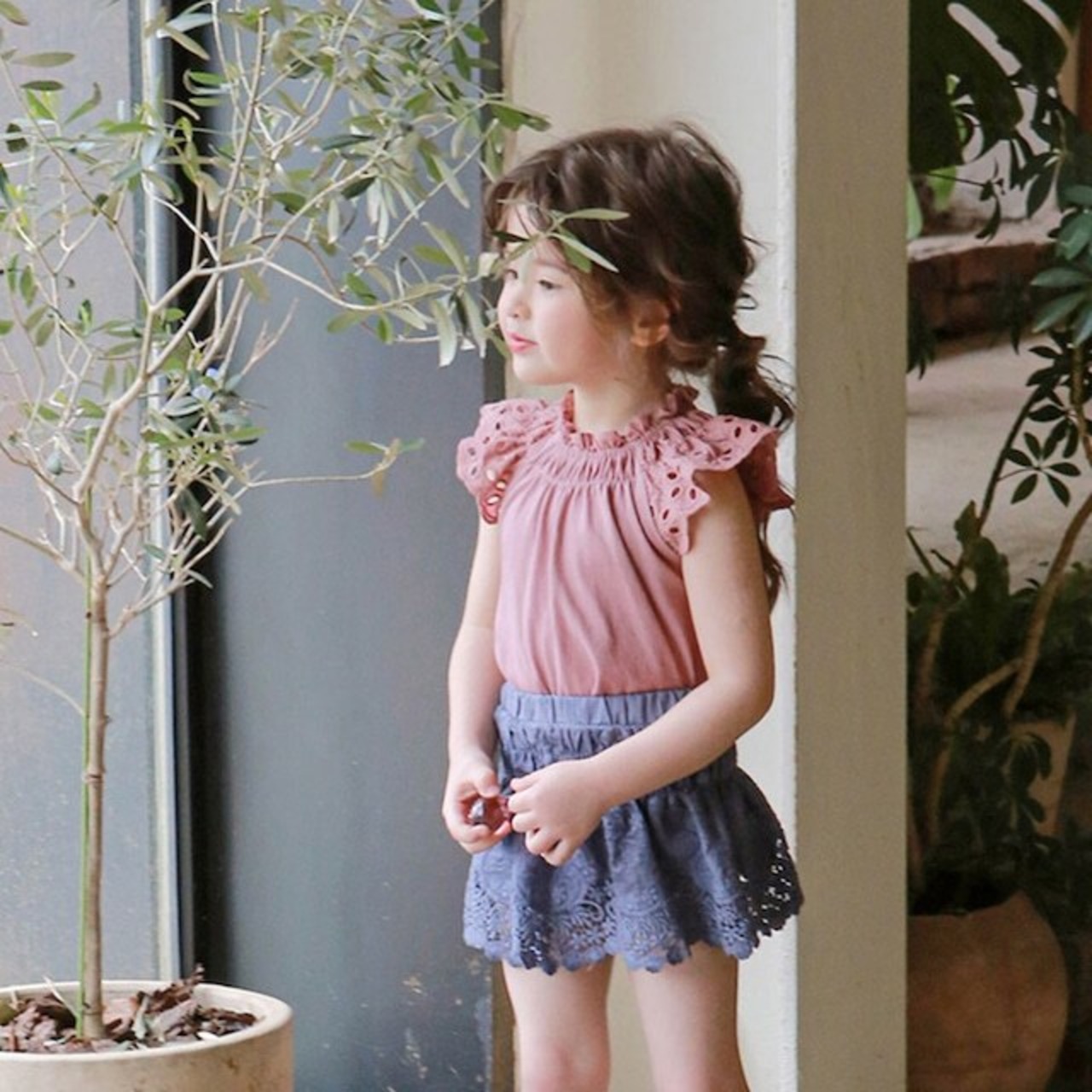 夏ピュアカラーレースインパンスカート