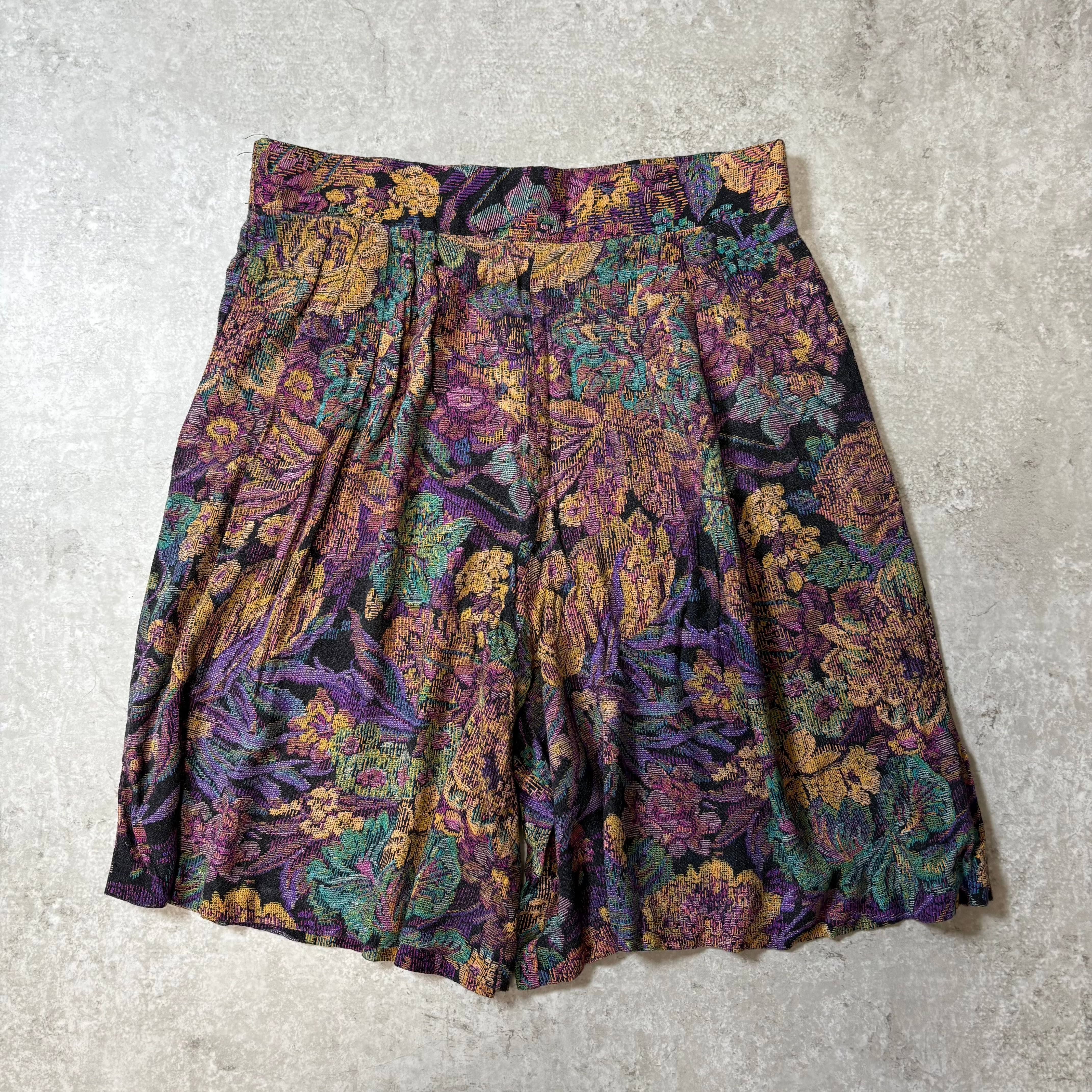 ~1990s "KEN SINGTON SQUARE" Rayon Easy Shorts "Made in USA"