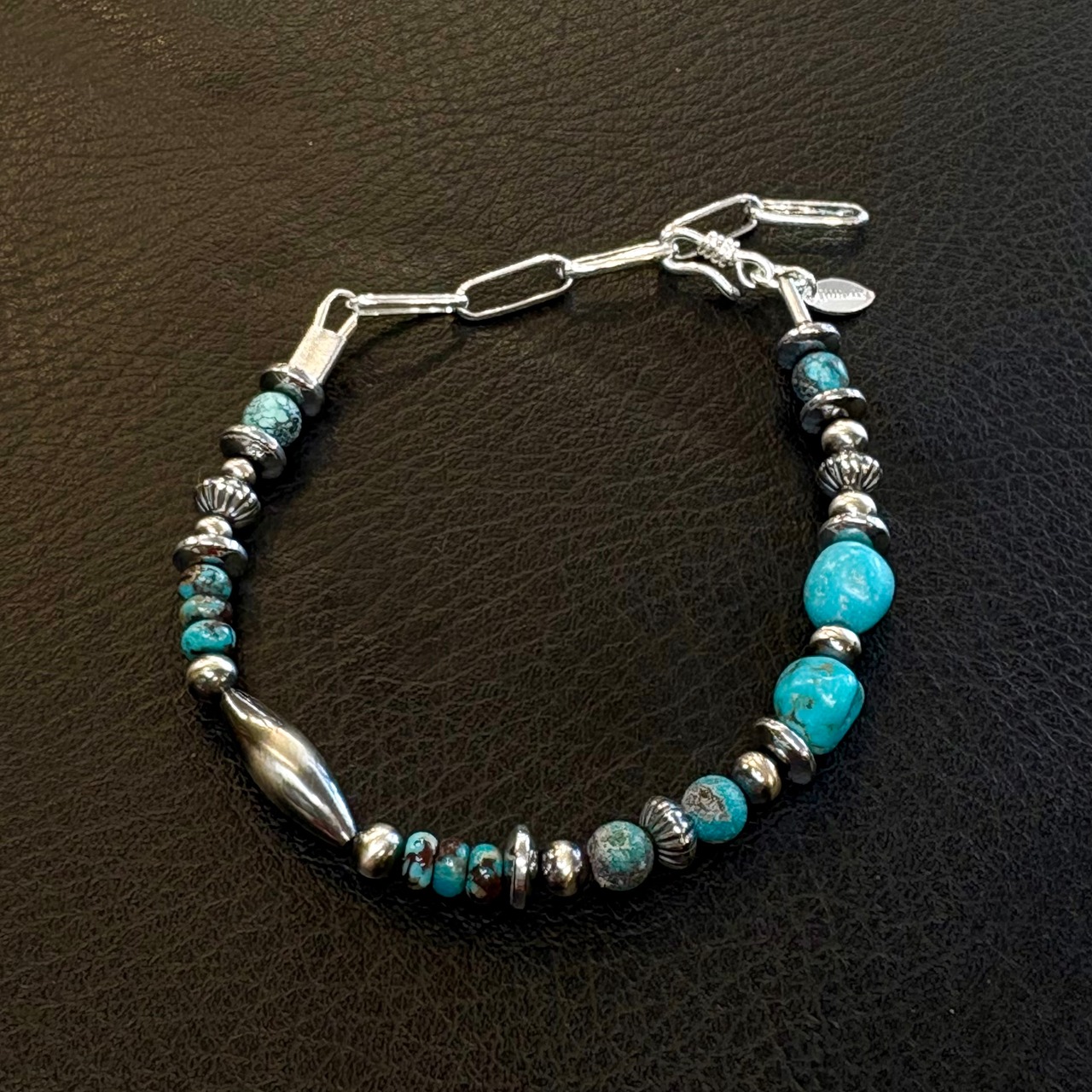 ブライト（Bright）ブレスレット（Wave All Turquoise) 15〜20cm - 1