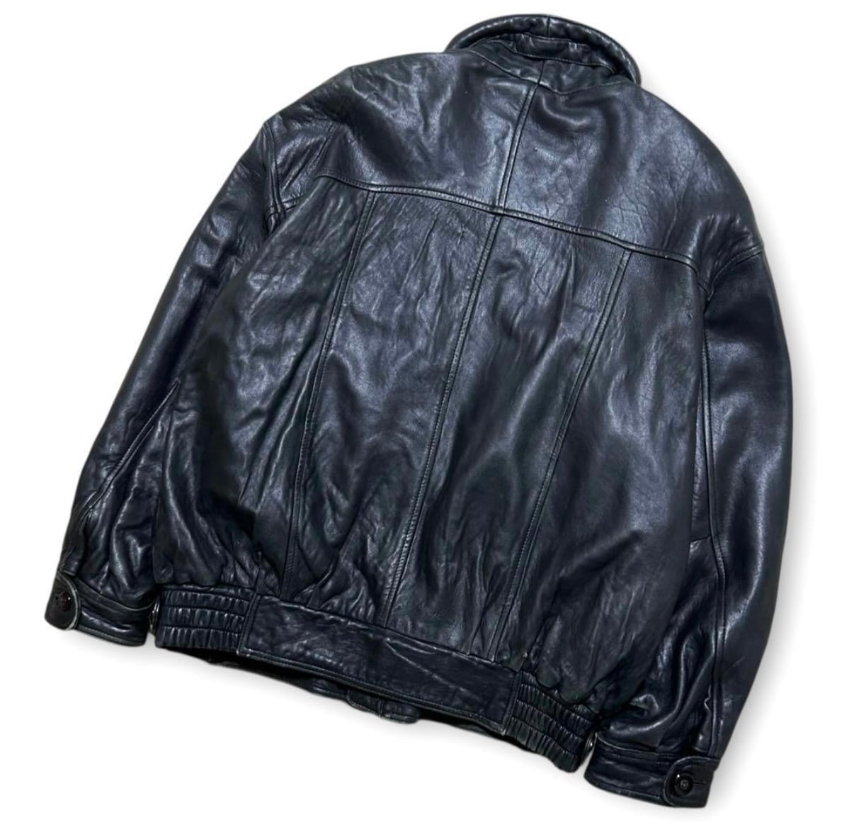 90s レザージャケット 短丈 A2 本革 牛革 ブラック 古着 90s vintage レザージャケット 短丈 A2 本革 フライトジャケット