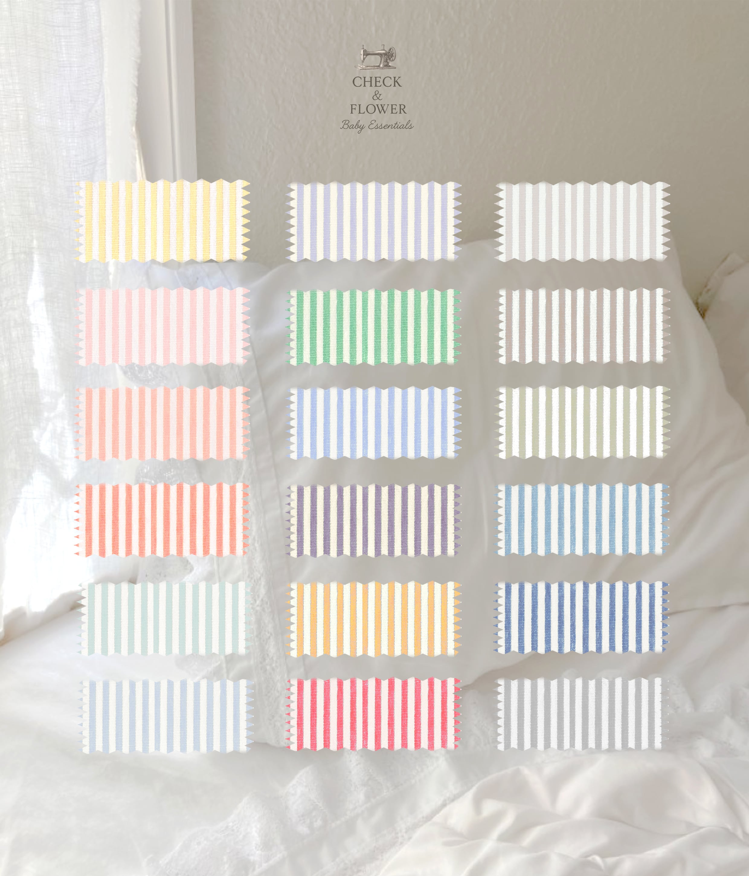 【予約】C&F自主制作 新メゾンストライプ(細)綿生地